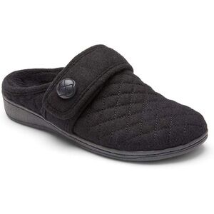 Vionic Quilted Flannel Slippers Black